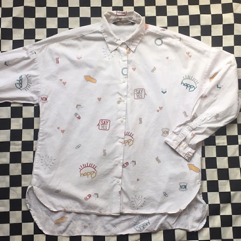 Zara basics women’s oversized button up shirt - Picture 7 of 13